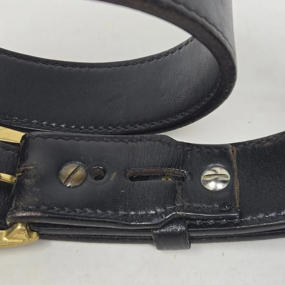 Galco SB2 Sport Belt Black Leather Solid Brass Buckle 40B Handmade USA
